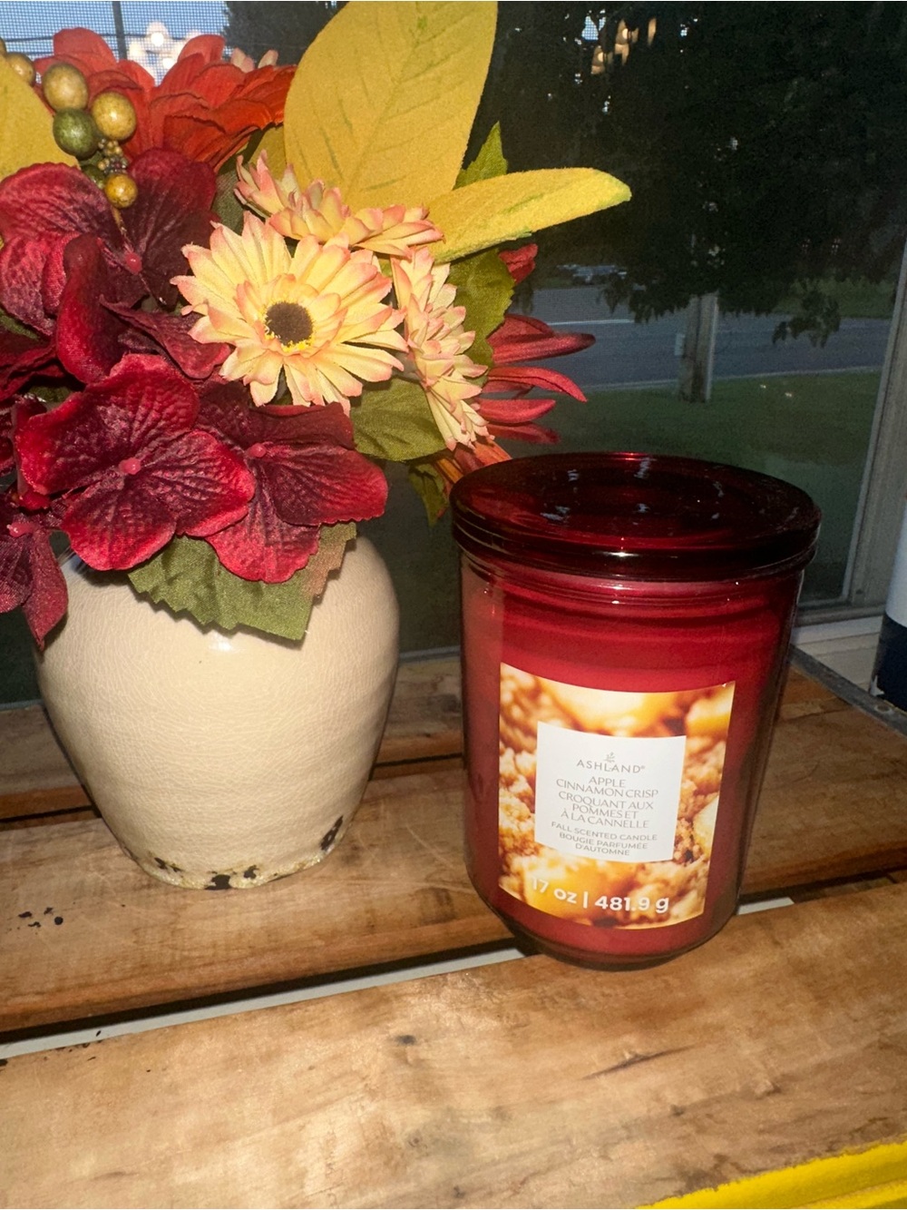 Apple Cinnamon Crisp Fall Scented Jar Candle by Ashland ~ Single Wick ~ New